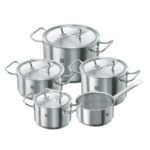 ZWILLING Twin Classic Kochtopf-Set, 5-tlg., 4 Deckel, Induktionsgeeignet, Edelstahl