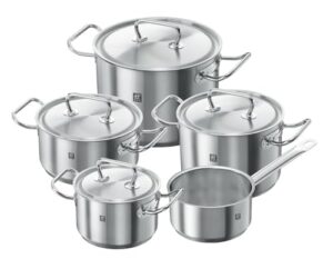 ZWILLING Twin Classic Kochtopf-Set, 5-tlg., 4 Deckel, Induktionsgeeignet, Edelstahl