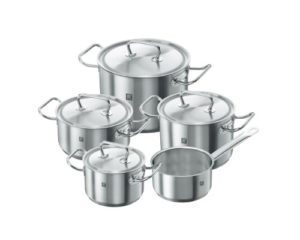 ZWILLING Twin Classic Kochtopf-Set, 5-tlg., 4 Deckel, Induktionsgeeignet, Edelstahl