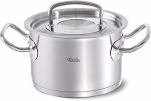 Fissler original-profi collection / Edelstahl-Topf (Ø 16 cm, 1,5L) hoher Kochtopf mit Metall-Deckel, alle Herdarten -Induktion