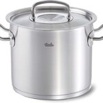 Fissler original-profi collection / Edelstahl-Kochtopf, groß (14,0 L - 28 cm) hoher Topf mit Metall-Deckel, innenskalierung, rostfrei, unbeschichtet - Induktion