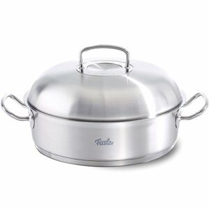 Fissler original-profi collection / Edelstahl-Bräter (4,8 L - Ø 28 cm) Schmortopf rund , Bratentopf mit Deckel, spülmaschinengeeignet - Induktion