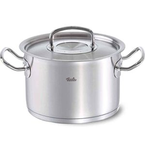 Fissler original-profi collection / Edelstahl-Topf (Ø 20 cm, 3,9L) hoher Kochtopf mit Metall-Deckel, alle Herdarten + Induktion