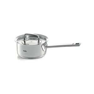 Fissler original-profi collection / Edelstahl-Stielkasserolle (Ø 16 cm, 1,4 L) kleiner Milch-Topf mit Metall-Deckel, Innen-Skalierung – Induktion